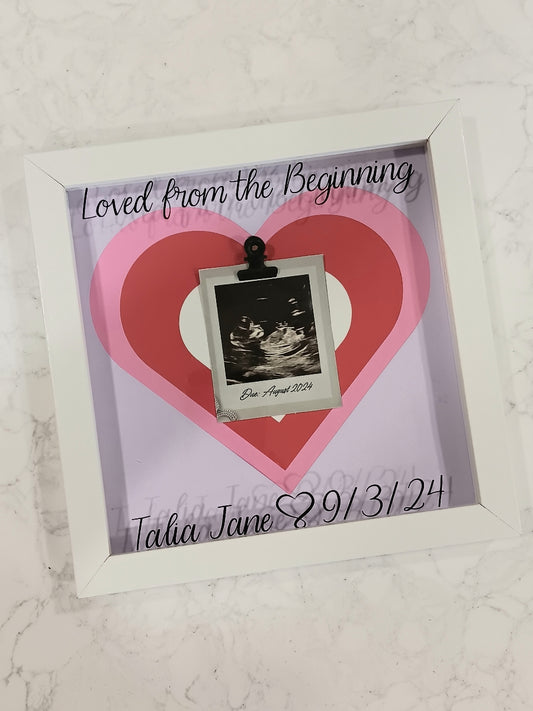 Personalized Baby Announcement Shadow Box